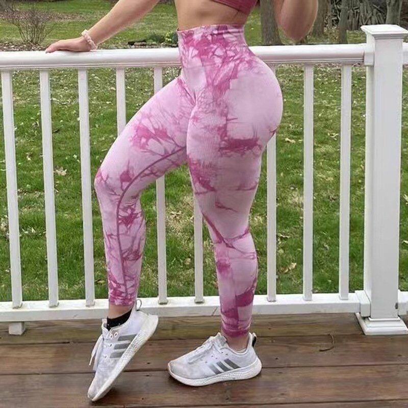 Tie Dye Leggings for Kvinner - Fitness Yoga Bukser - Bilde 2