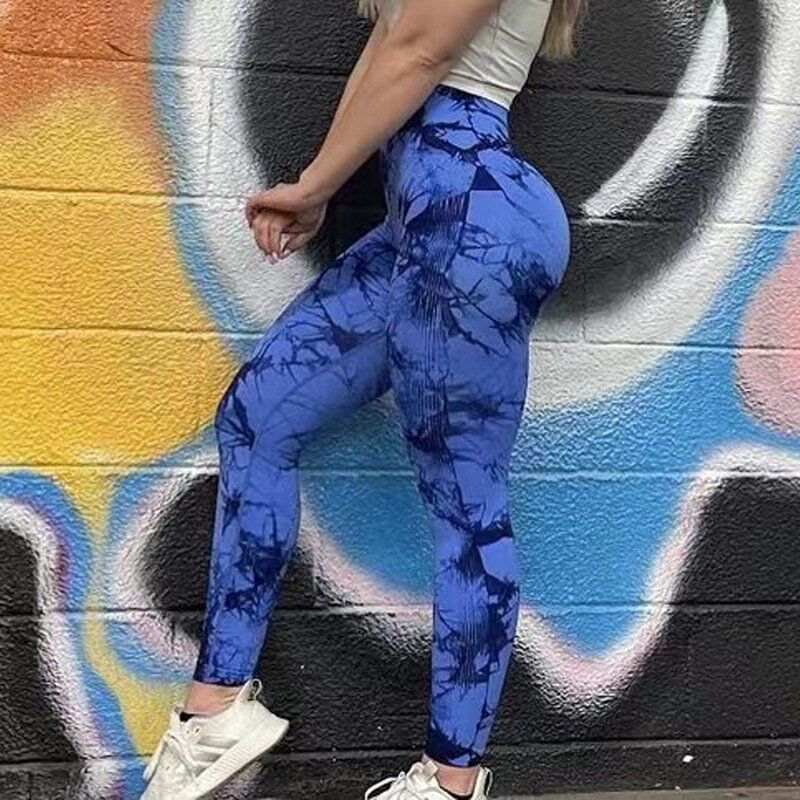 Tie Dye Leggings for Kvinner - Fitness Yoga Bukser - Bilde 9